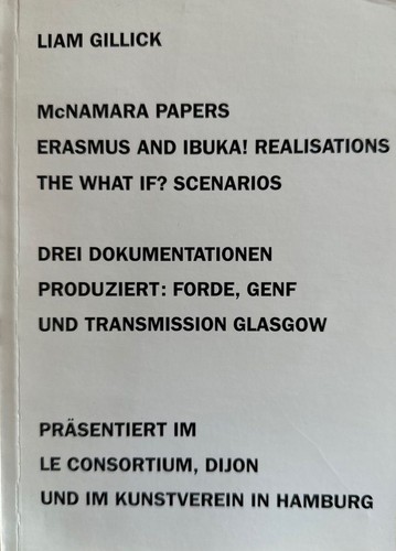 Liam gillick mcnamara papers - liam, gillick: