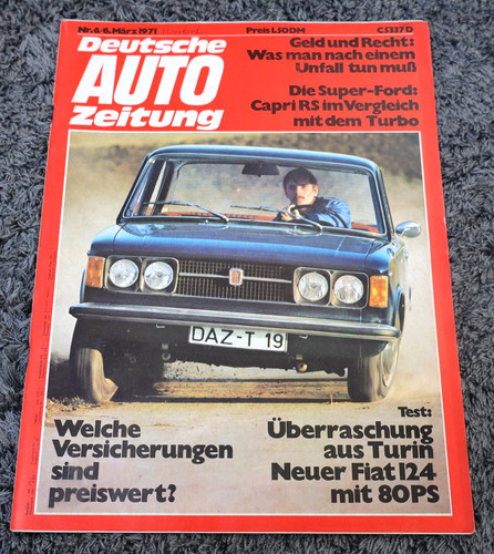 Auto zeitung 1971 fiat 124 - auto,